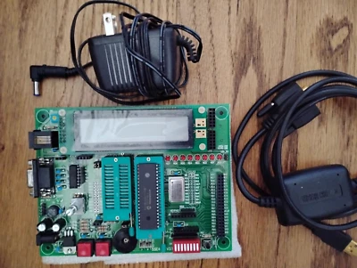 Microprocessor Evaluation Board PIC18F microcontroller trainer PIC18F452 - Image 1 of 2