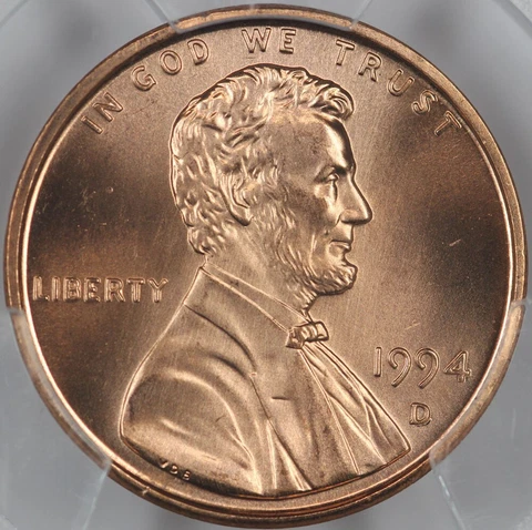 1994-D PCGS MS67RD Lincoln Cent 43819737 Cover