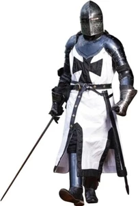 Medieval Black Templar Knight Full Body Armor Suit Cloak - Adult Halloween decor - Bild 1 von 7