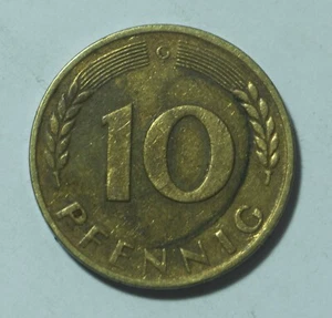 MINT ERROR 1950 10 Pfennig G Bundesrepublik Deutschland - Picture 1 of 2