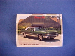 1972 Chevy CAPRICE (Impala similar) collector card from set--mint brand new 72 - Picture 1 of 1