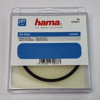 Hama 77mm UV  (MMX) Coated Circular Glass Lens Protection Filter With Box - Image 1 of 4