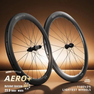 700C Carbon Wheelset Gravel Road Bike 23mm Inner Width Rim Disc Brake Tubeless - Picture 1 of 16