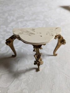 Vintage Spielwaren Made in Germany Demilune Side Table Dollhouse Miniature - Picture 1 of 10