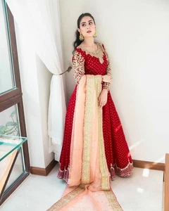 Bollywood Ready To Wear Suits Bridal Designer Indian Pakistani Dress Party Wear - Picture 1 of 7