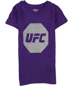 Reebok Girls Distressed Logo Graphic T-Shirt, purple, Big Kids (8-20), S (8) - Picture 1 of 1