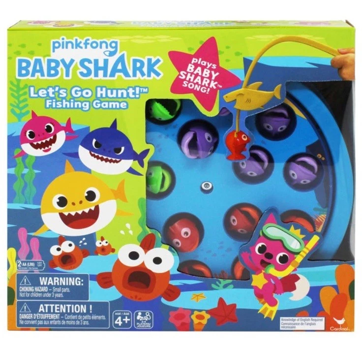 “Baby Shark Let’s Go Hunt Fishing Game – Musical Spinning Fish Toy with Poles, - Image 1 of 4
