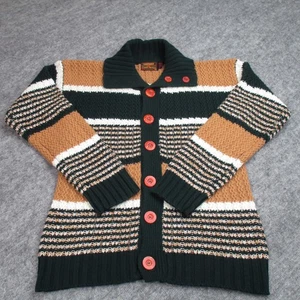 Vintage Sundowner Sweater Mens Large Acrylic Button Cardigan Retro 80s - Picture 1 of 12