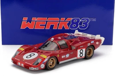 MODELLINO AUTO STATICO WERK83 FERRARI 512S LE MANS 1970 MERZARIO REGAZZONI 1/18 - Immagine 1 di 4