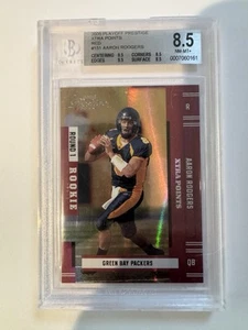 2005 Playoff Prestige Xtra Points Red Aaron Rodgers Rookie BGS 8.5 #99/150 - Picture 1 of 3