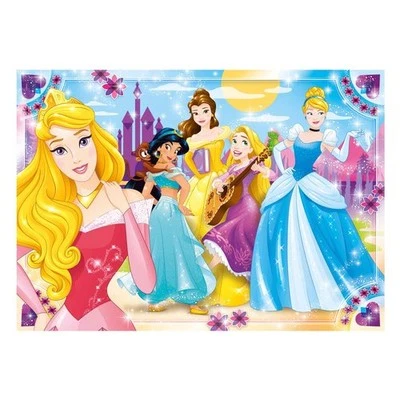 Clementoni Puzzle 104 pz Maxi Super Color 4-7a (62x42cm) DISNEY PRINCESS 23714 - Immagine 1 di 3