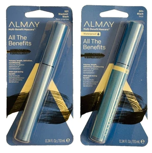 Almay Multi-Benefit Eye Mascara #501 & #504 Black Volume Length Definition - Picture 1 of 5