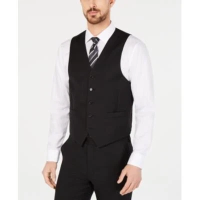 Lauren Ralph Lauren Mens Classic fit Button-Up Suit Vest Small Black Stretch - Image 1 of 3