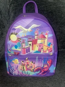 Loungefly Disney Little Mermaid Castle Series Collection Mini Backpack Ariel NEW - Picture 1 of 5