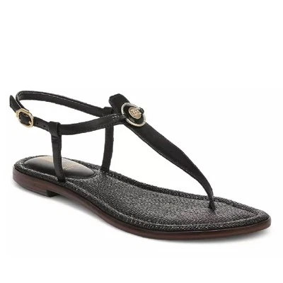 Sandalia Tanga Sam Edelman Gigi Signet en Cuero Negro Talla 9.5M Foto 1 de 4