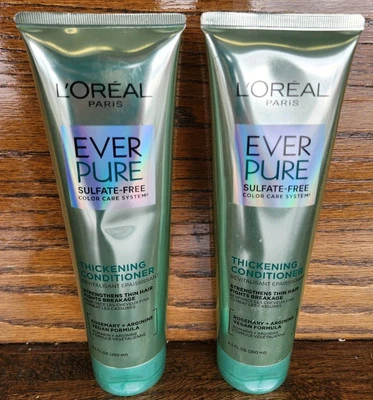 Lot Of 2 L'Oreal Paris Ever Pure Thickening Sulfate Free Conditioner, 8.5 Oz NEW - Image 1 of 3