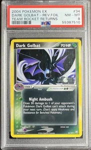 2004 Pokémon EX Team Rocket Returns 34 Dark Golbat Reverse PSA 8 NM-MT - Picture 1 of 2