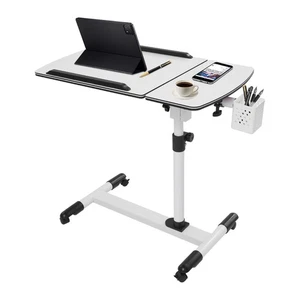 Adjustable Over-Bed Table with Wheels for Laptop, Food, and Medical Use - Picture 1 of 16