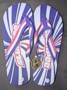 7-11 Slurpee Flip Flops Größe 9/10 Unisex Neu - Pink, Weiß, Lila - Bild 1 von 10