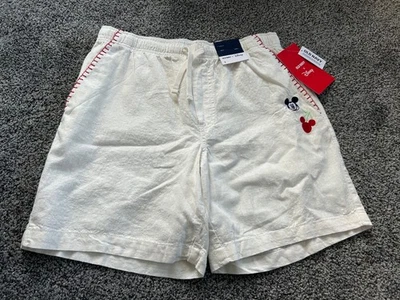 Pantalones Cortos Blancos Old Navy X Disney Mezcla de Lino Bordados Mickey Bolsillo S XL Nuevos Foto 1 de 3