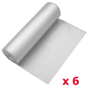 Clevr Premium 12 pulgadas Forro de estante no adhesivo de 20 pies, transparente (6 rollos) - Imagen 1 de 7