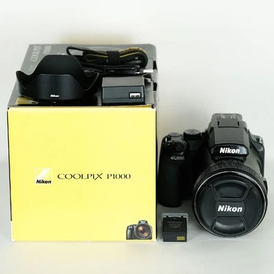 Nikon P1000BK P1000 BK COOLPIX Compact Digital Camera Black 16.0MP Tested - Image 1 of 4