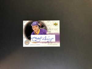 2003-04 UPPER DECK TRILOGY SCRIPTS 3 MARCEL DIONNE AUTO HARD SIGNED