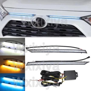 LED Day Running Light For Toyota RAV4 2019-2023 Fog Lamp W/ Sequential Turn DRL - Picture 1 of 12