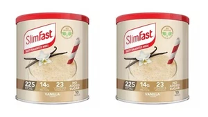 2 x SlimFast Vanilla Meal Replacement Shake for Weight Loss & Balanced Diet 365g - Picture 1 of 6