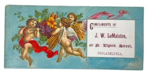 TARJETA COMERCIAL DEL COMERCIANTE - QUERUBINES - J.W. LEMAISTRE, CORDONES, ELECTRODOMÉSTICOS Y VENTILADORES PHILA - Imagen 1 de 3