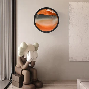 Wall Mounted Moving Sand Art Sandscape Room Decoration Home Decor 360° Rotation - Picture 1 of 18
