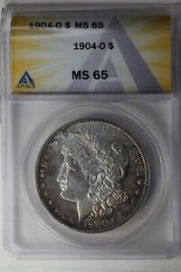 1904-O  $1  ANACS  MS65   Morgan Silver Dollar, Miss Liberty Head Dollar
