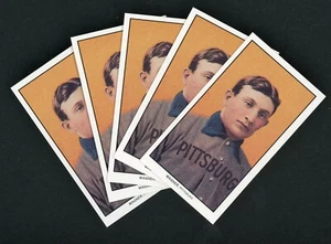 5x 1995 Honus Wagner 1909 T206 Reprint Lot - Picture 1 of 2