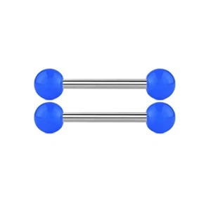 48 Pcs/2 Pcs Nipple Ring Tongue Ring Surgical Steel Straight 14G Barbell Piercin - Picture 1 of 12