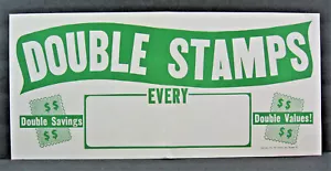 Vintage Double Trading Briefmarken Papier Schaufenster Schild alt unbenutzt Ladenbestand - Bild 1 von 1