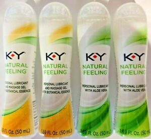 KY Natural Feeling Personal Lubricant with Aloe Vera + BOTANICAL 1.69 oz (4 PACK