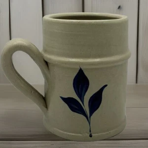 Williamsburg Restoration SALT GLAZE BLUE 3-1/2" tall Tankard Mug - Picture 1 of 9