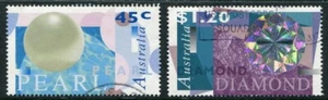 1996 Australia Diamonds & Pearls Set Of 2 Good To Fine Used - Bild 1 von 1