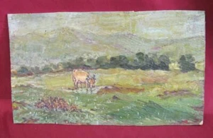 1950s VINTAGE BULGARIAN OIL PAINTING SIGNED - Picture 1 of 6