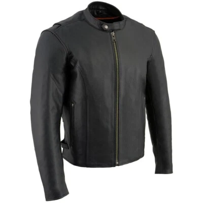 Milwaukee Leather  1710 Men's Classic Scooter Style Leather Motorcycle Jacket - Image 1 of 4