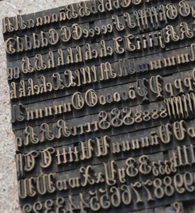 Bookbinding Brass Type set 0.35" embossing gold finishing bookbinder gilding .. - Picture 1 of 7