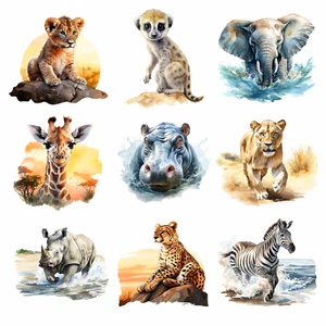 African Animal Vinyl Sticker Decals Multi-purpouse Mug Laptop Toilet Wall Car - Picture 1 of 63