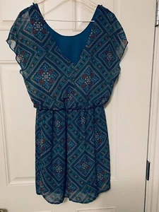 City Triangles Kleid Größe Junior M (mittel) blau Muster - Bild 1 von 5