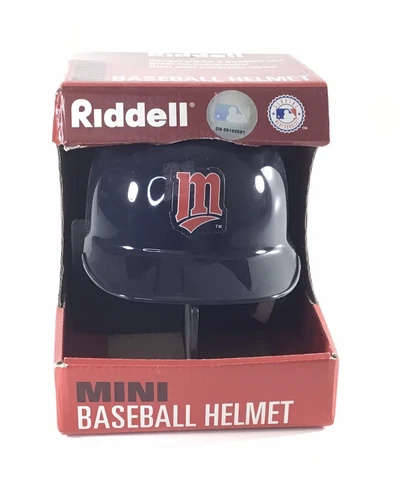 (lot 3) Riddell Mini Baseball Batting Helmet NEW! Minnesota Twins MLB Cover