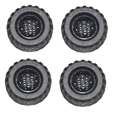 ☀️NEW Lego 4x Tires 81.6 x 38 R Balloon  43.2mm D. x 26mm Black Wheel Rim - Image 1 of 4