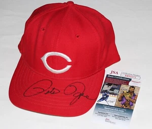 PETE ROSE Hand Signed CINCINNATI REDS Vintage ROMAN PRO fitted HAT with JSA COA - Picture 1 of 5