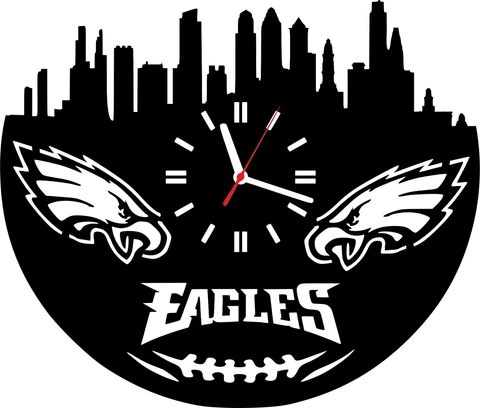 Wall clock nfl team philadelphia eagles football gifts for him men women lover Cover