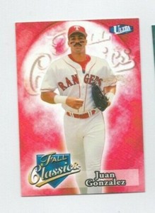 1998 Ultra Fall Classics Insert Juan Gonzalez  NMT-MT  # 11 of 15