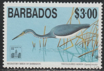 Barbados 1994 SC# 864 - Tricolored Heron - Used Lot # 34 — 第 1/2 张图片