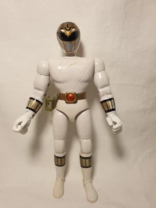 Vintage 1993 Bandai White Mighty Morphin Power Ranger Action Figure Toy Worn* - Picture 1 of 12